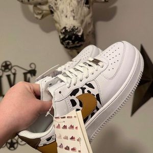 Tan Cow Print Air Force